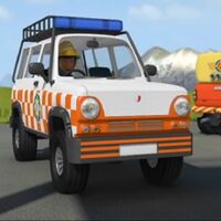 FIREMAN SAM RESCUE AMBULANCE PUSH ALONG VEHICLE