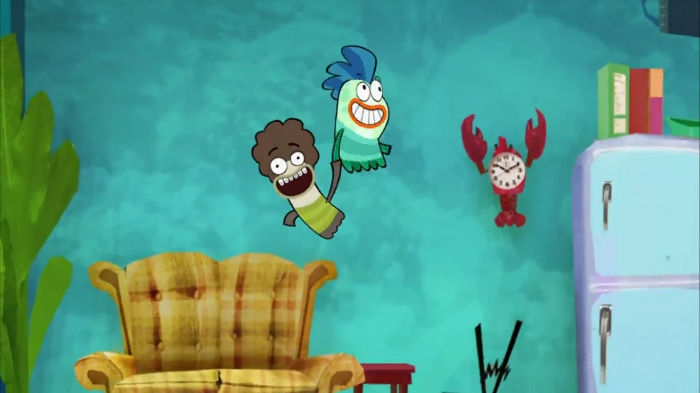 Image Milo and Oscar swim to their living room.jpg Fish Hooks Wiki