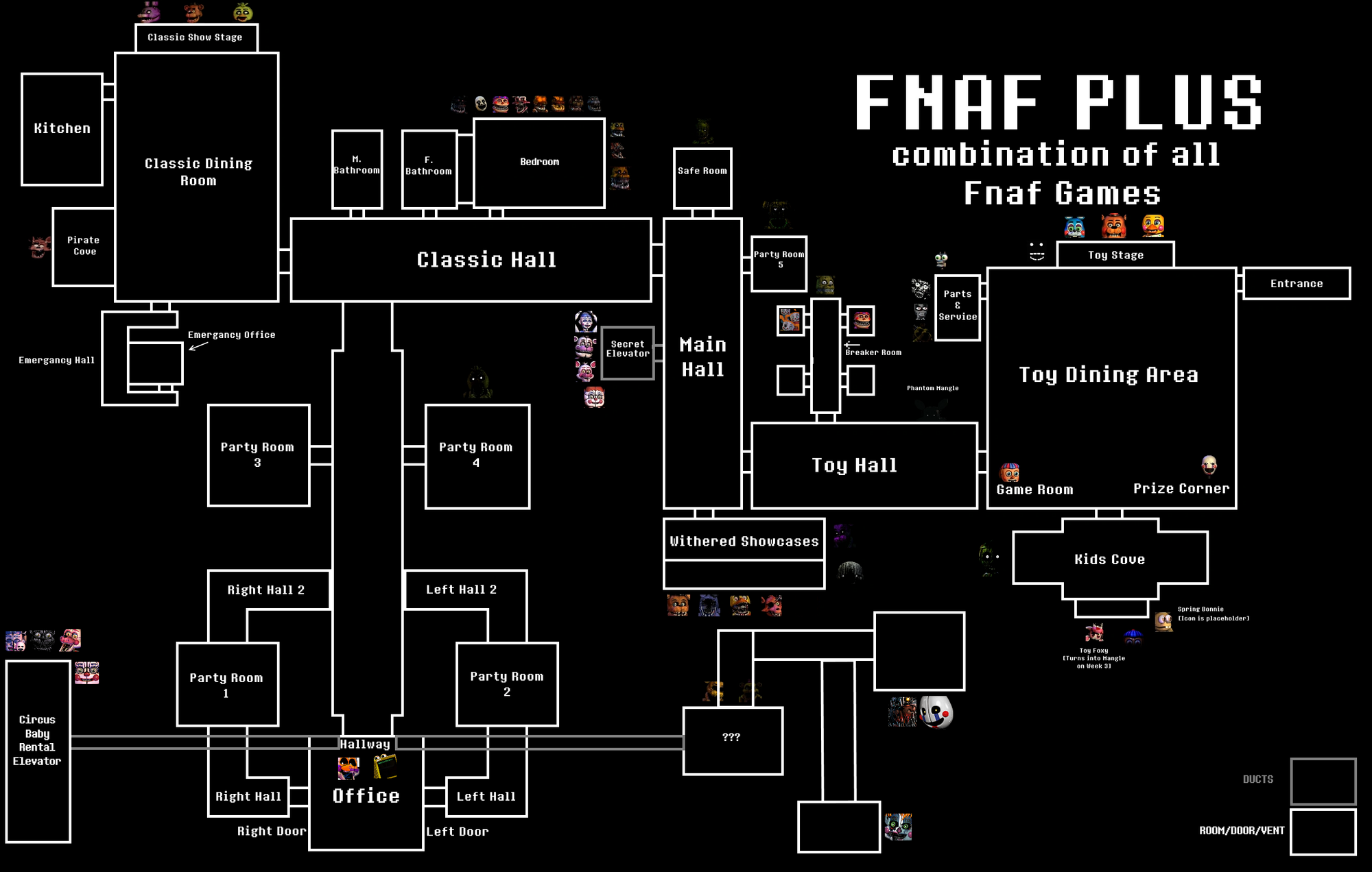 Карта фнаф