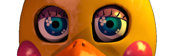 toy chica's beak