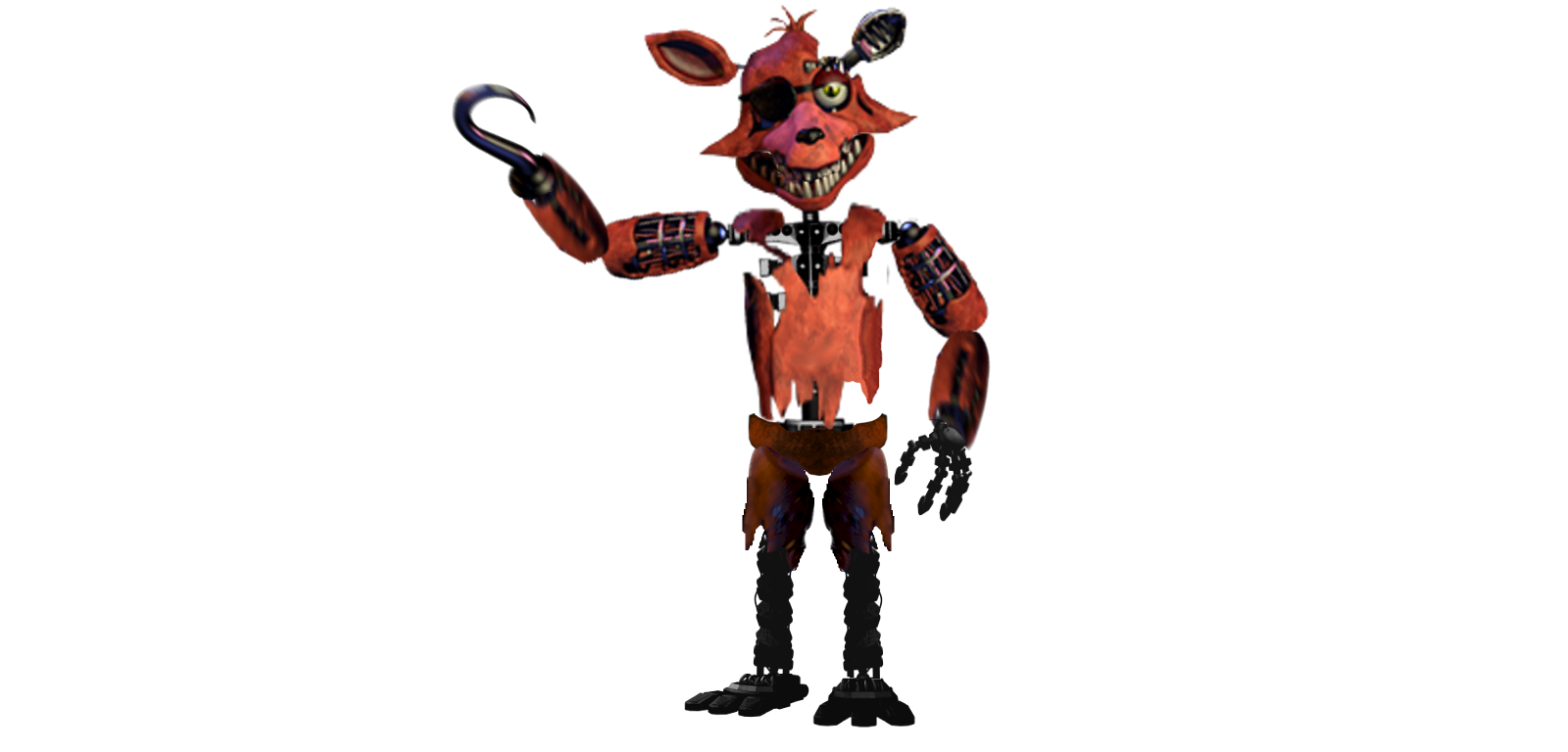 Фокси без фона. Фокси ФНАФ 2. Old Foxy FNAF 2. Сломанный Фокси из ФНАФ 2. Сломанный Фокси в полный рост.