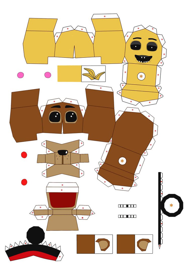 Чертежи фнаф. Бумажные фигурки ФНАФ. Развёртки АНИМАТРОНИКОВ. Развёртка ФНАФ. Вырезать АНИМАТРОНИКОВ.