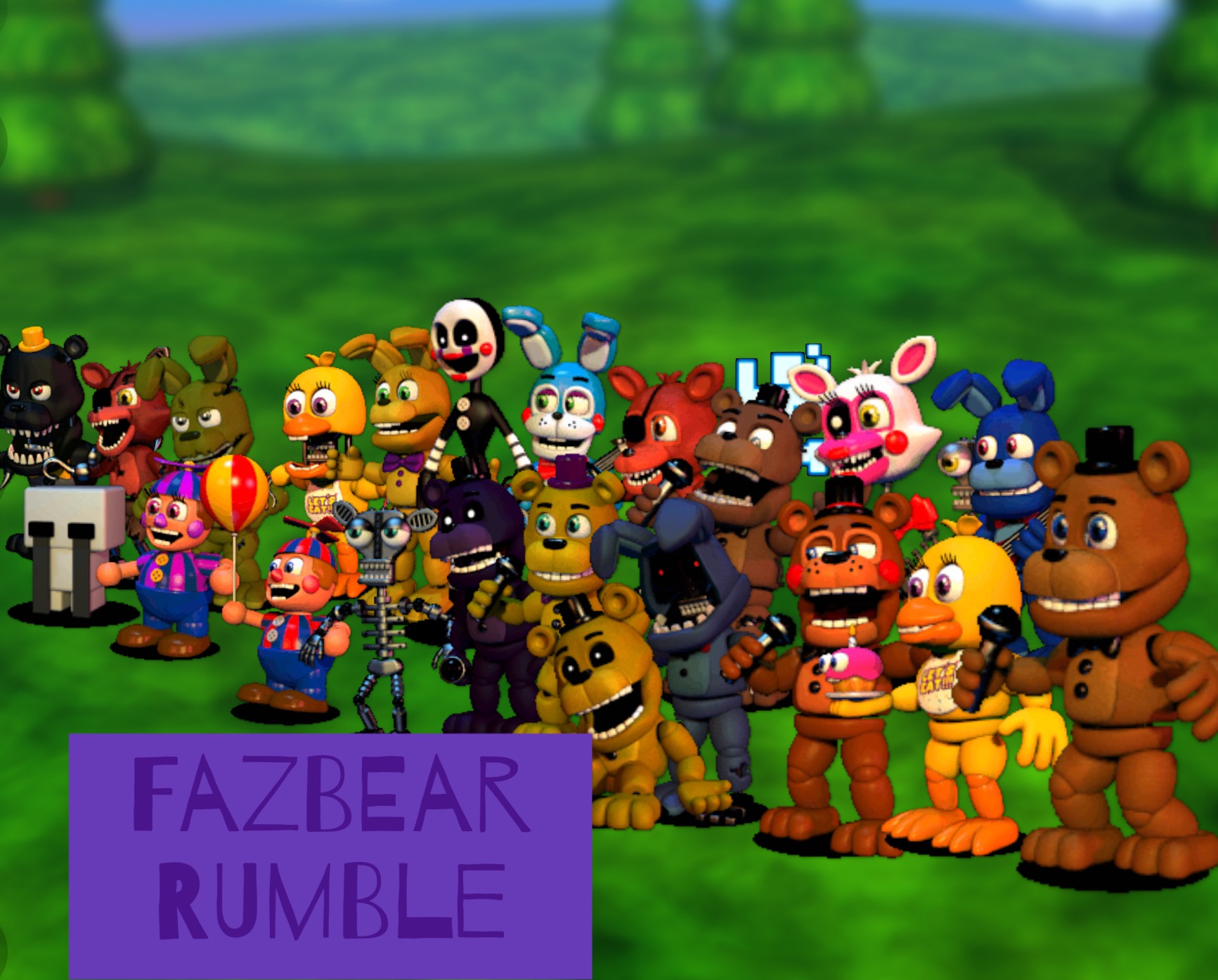 Make fnaf world characters