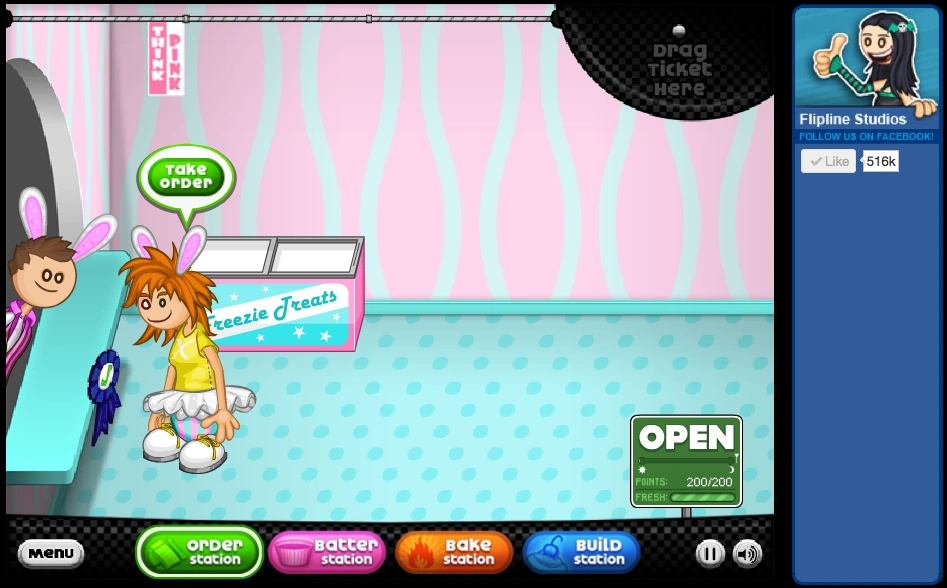 Image Papa's Cupcakeria Xandra in the lobby during Easter.png