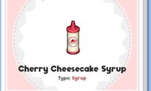 Cherry Cheesecake Syrup