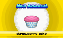 Strawberry cake in cupcakeria to go