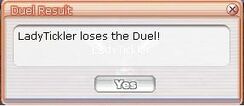 LadyTickler loses