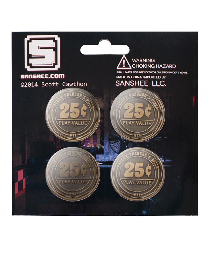 Image Sanshee Fnaf Arcade Tokens Set Packaging Back.png FNaF Merch