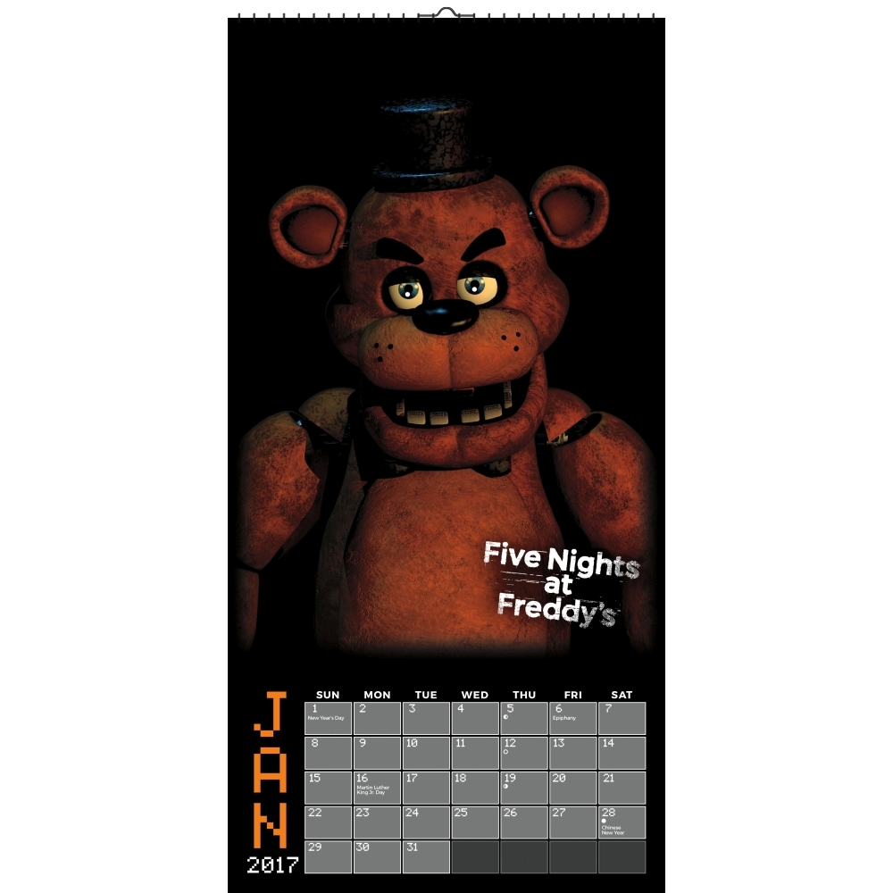 Fnaf Calendar Customize and Print