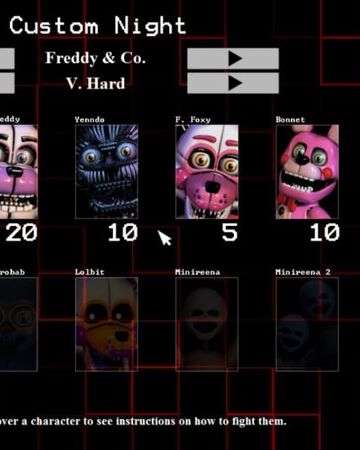 Custom Night Fnaf Sister Location Wikia Fandom - attaqué par freddy five night at freddys roblox