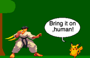Makoto versus Pikachu!!