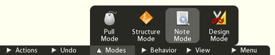 Menu Note Mode
