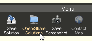 Open Share Solutions button