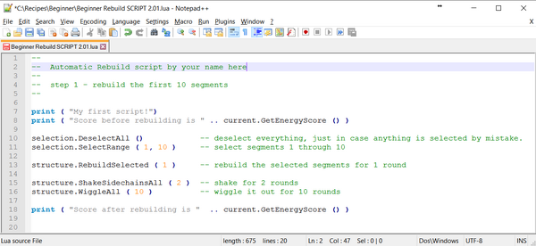 Lua Scripting Tutorial (Beginner 2) | Foldit Wiki | FANDOM powered by Wikia