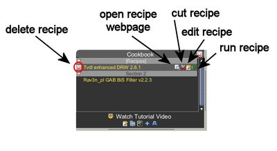 Cook recipe options