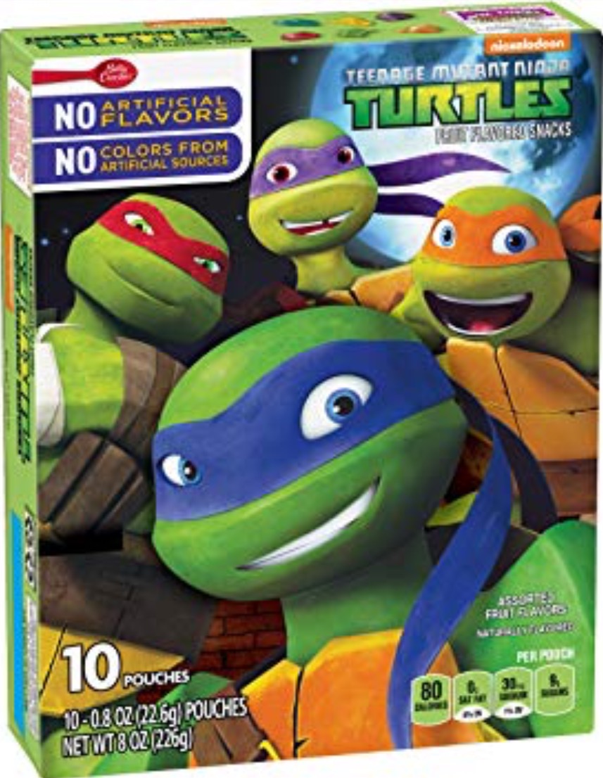 Teenage Mutant Ninja Turtles Fruit Snacks 2012 Food Furniture