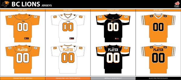 BC Lions jerseys svg