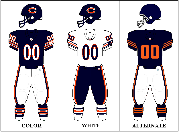 chicago bears jersey colors
