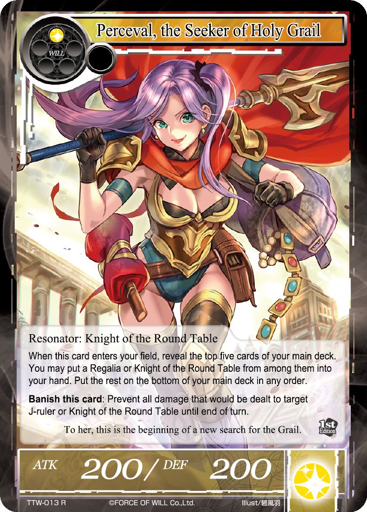 Perceval, the Seeker of Holy Grail Force of Will TCG