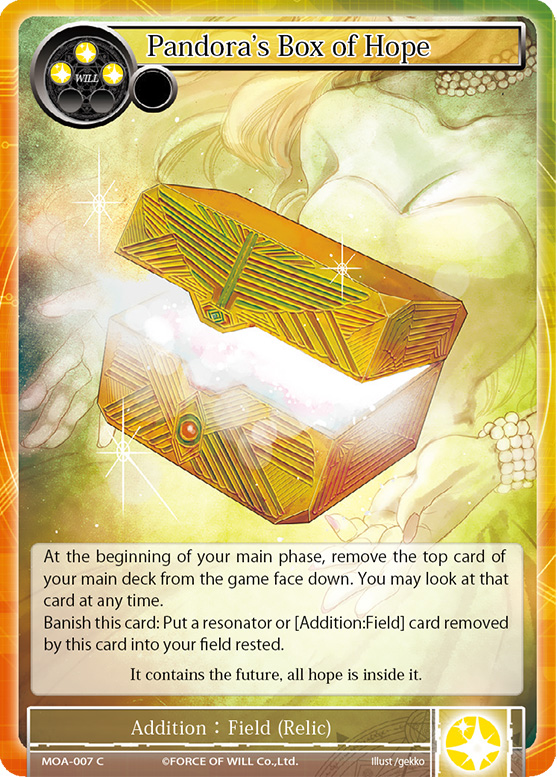 Pandora's Box of Hope | Force of Will TCG Wiki | Fandom