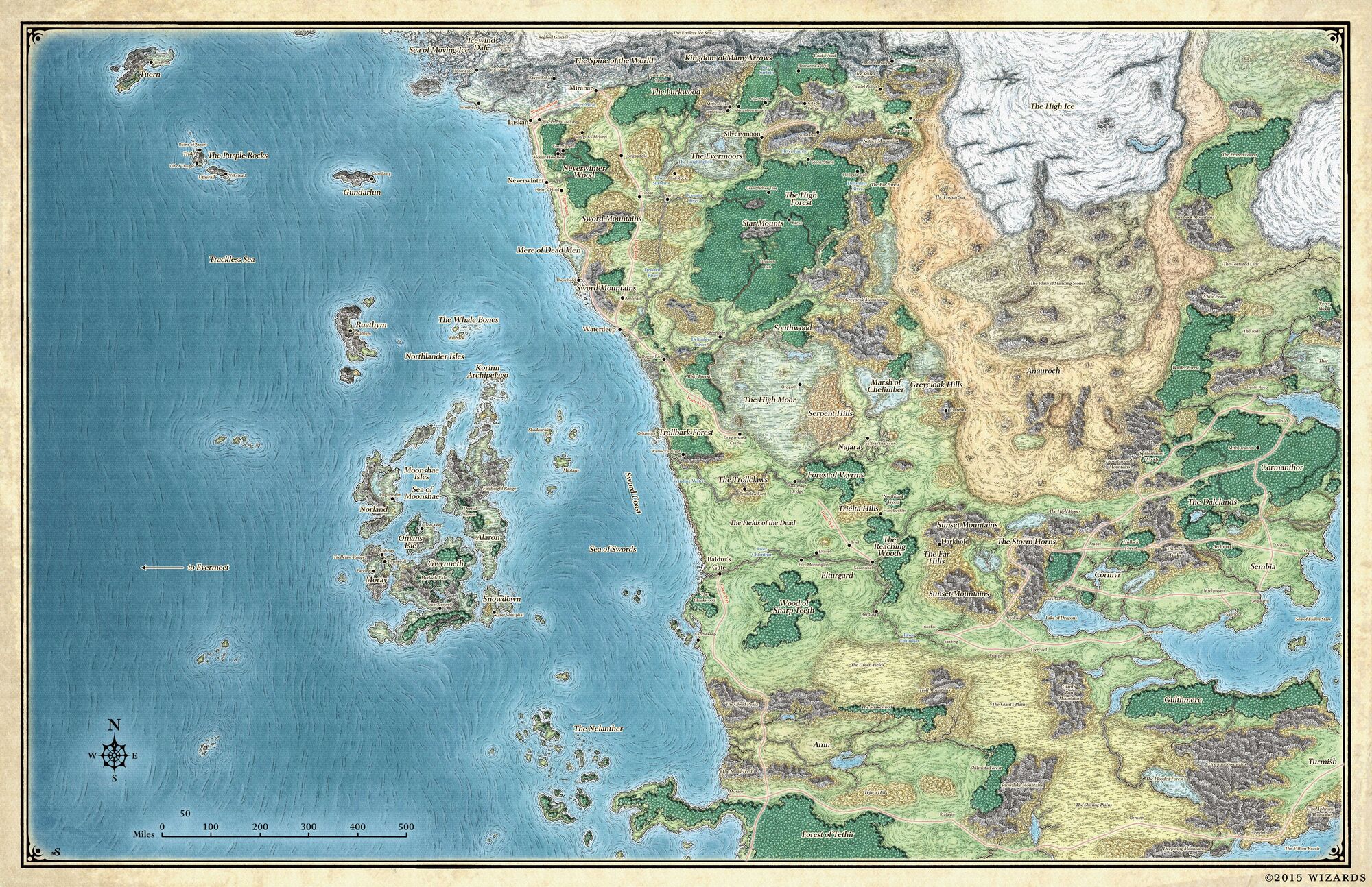 Forgotten realms карта мира