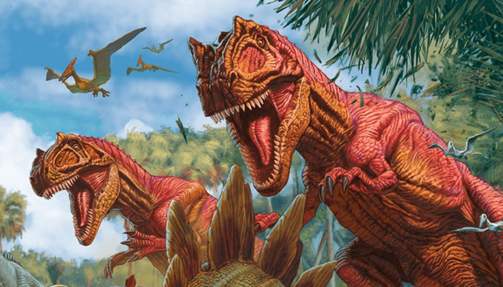 t rex and allosaurus