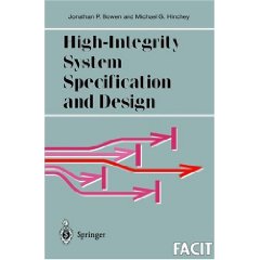 High Integrity System Specification And Design Formal