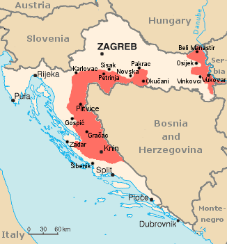 knin karta Republic of Serbian Krajina | The Countries Wiki | FANDOM powered  knin karta