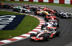 2008 Canadian GP lap 1 turn 2