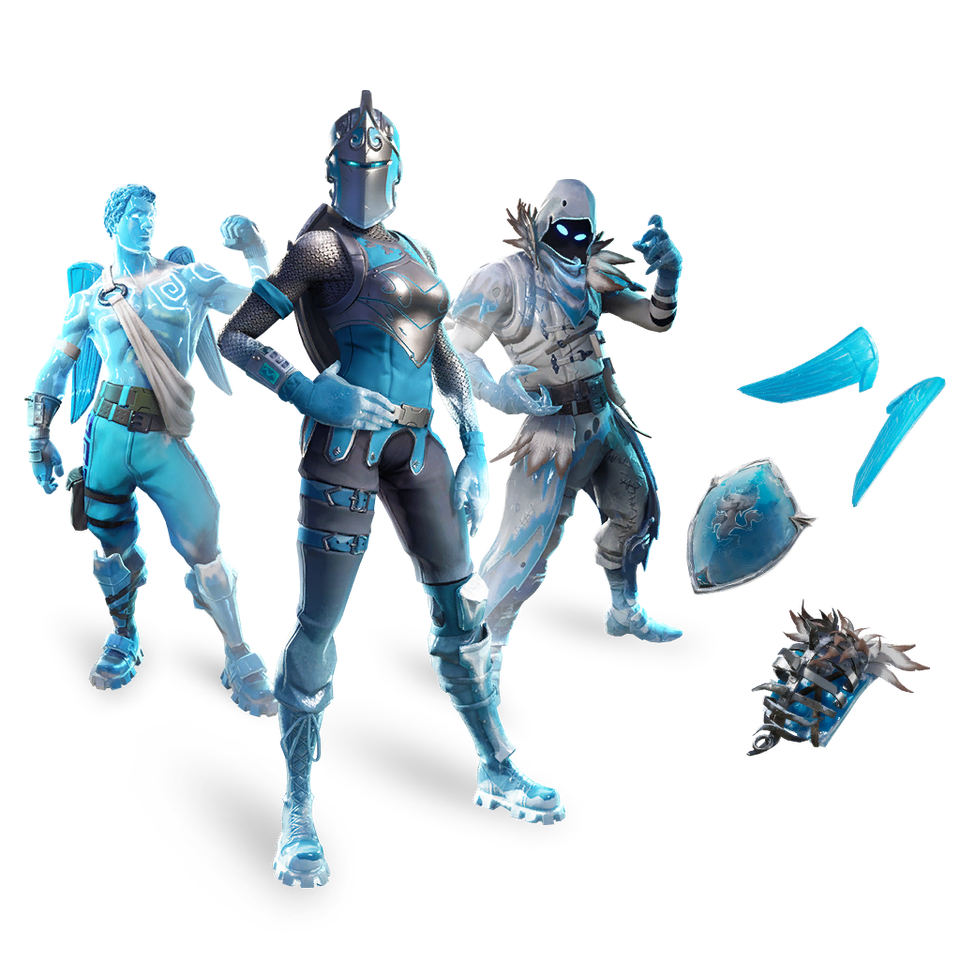 pack legendes glaciaires - skin fortnite chevaleresse rouge