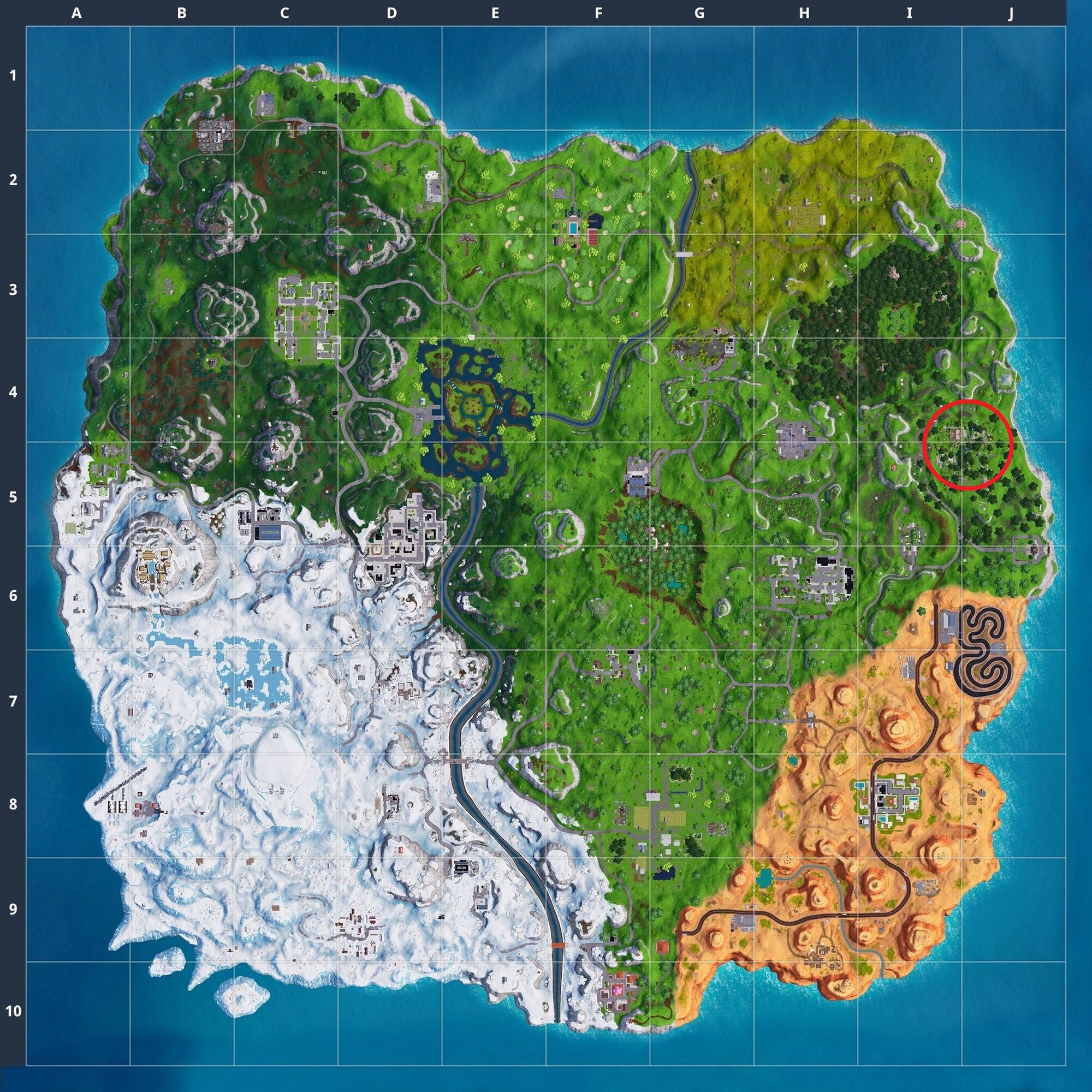  - visiter lendroit le plus au nord fortnite