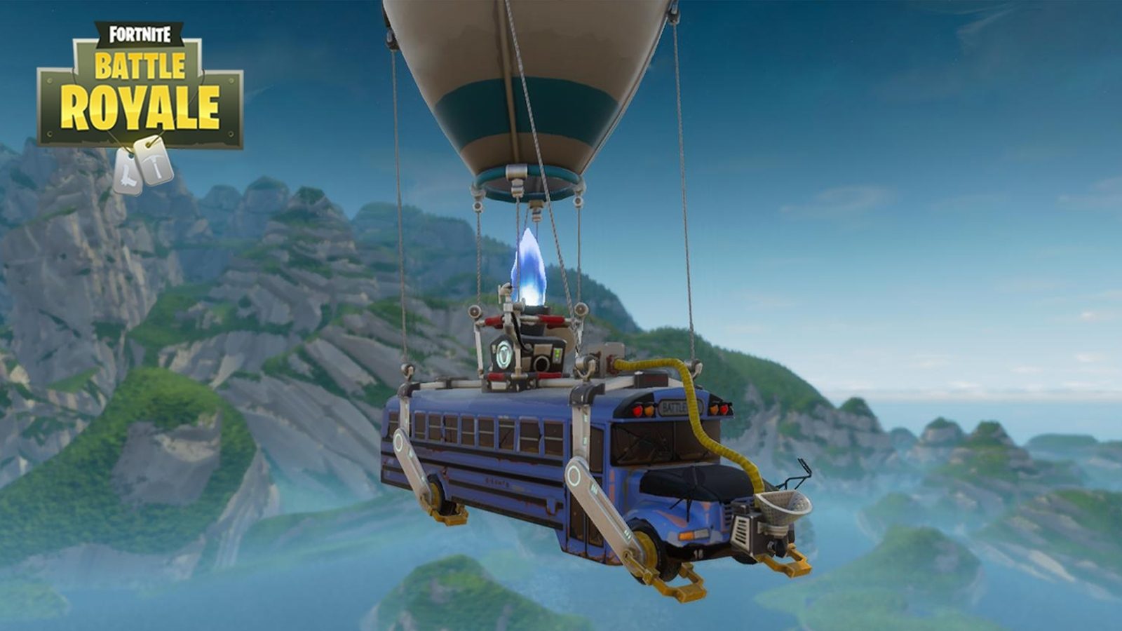 le bus de combat est le vehicule qui transporte jusqu a 100 joueurs a la carte au debut de fortnite battle royale - carte fortnite debut