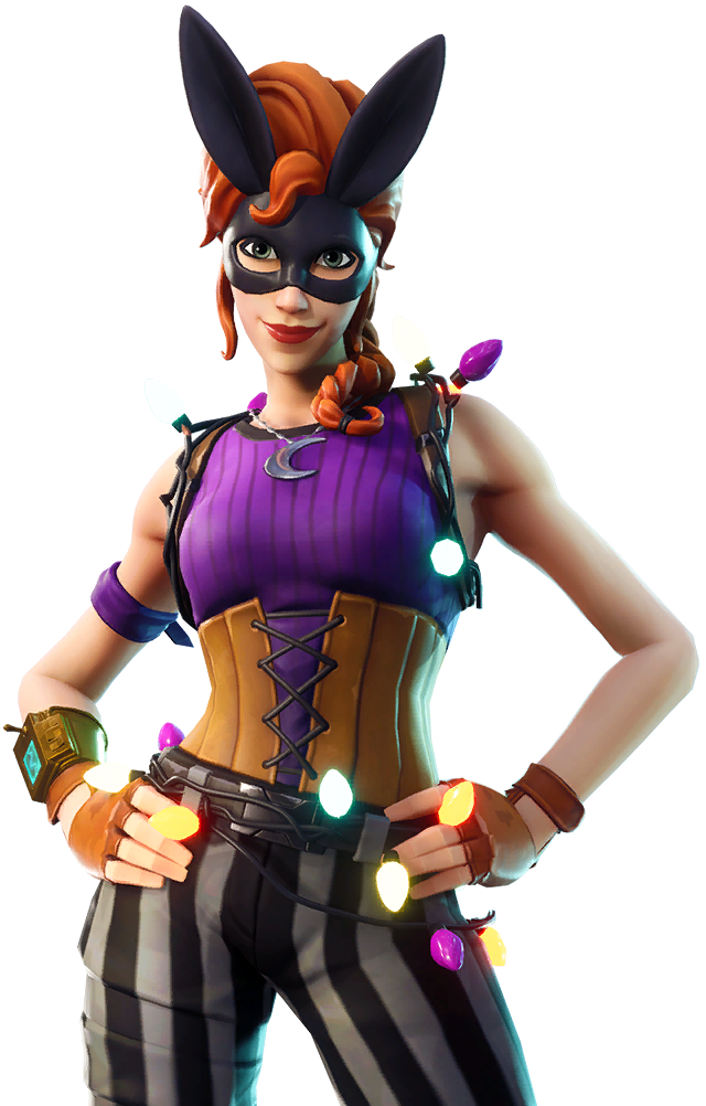 lapine masquee - fortnite terreur fluo png