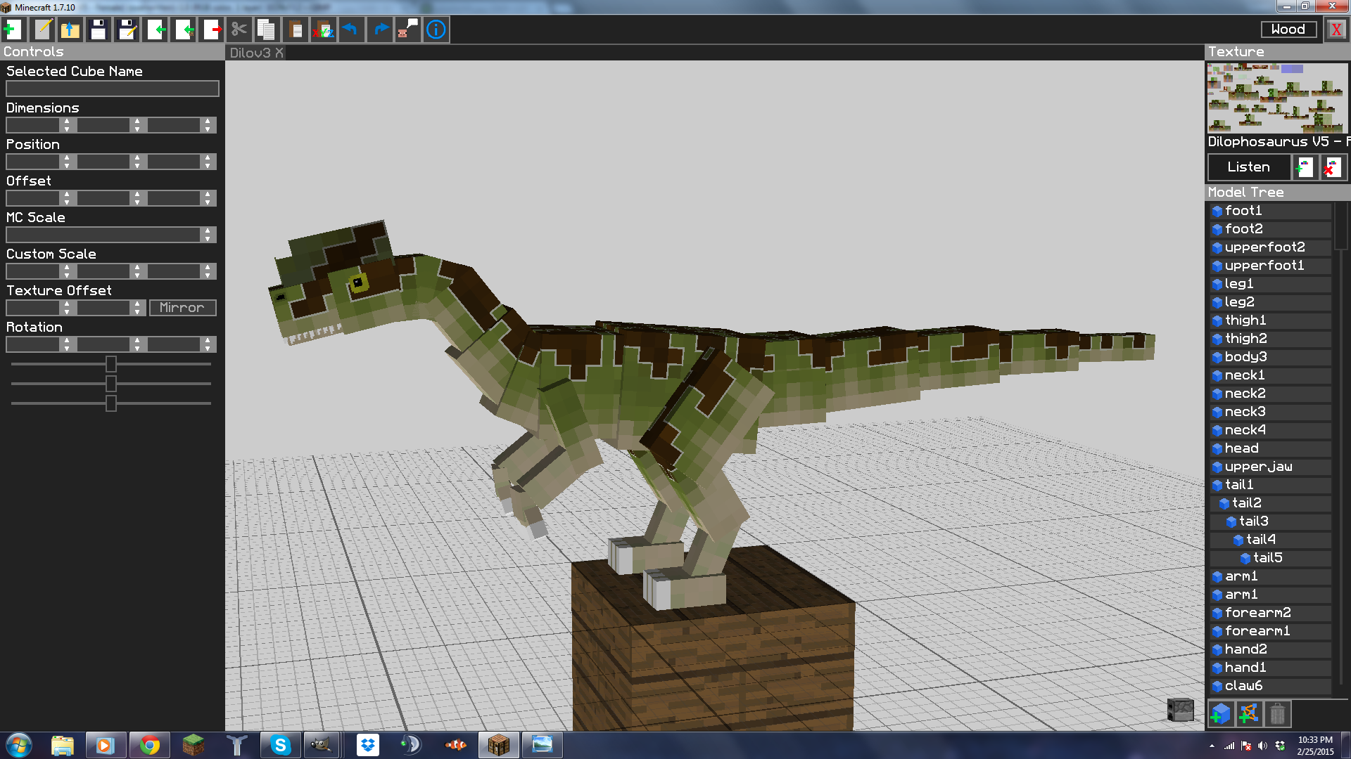 dilophosaurus minecraft