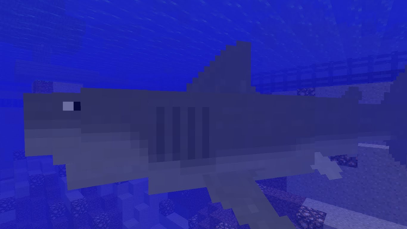 What is the title of this picture ? Image - Megalodon in minecraft.jpg | Fossils and Archeology Mod Revival