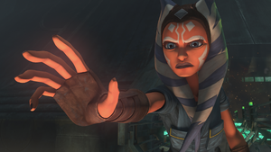 Ahsoka utilise la Force pour propulser Trace