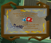 Certificat (Conte de fée II - Sauvez la reine)