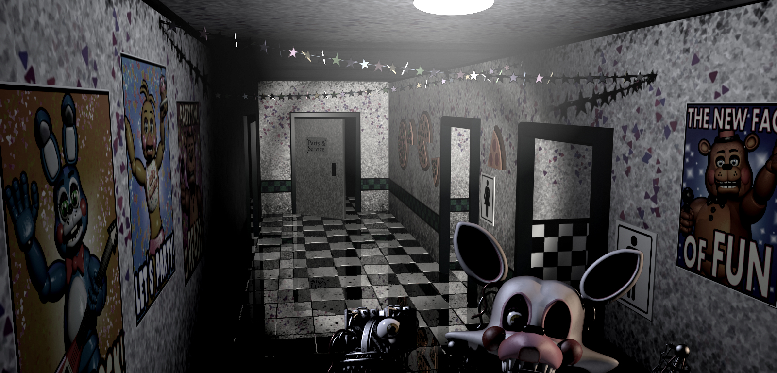 Fnaf 5 локация. FNAF 2 коридор. ФНАФ 2 комната. ФНАФ 1 камеры коридор. FNAF 2 камеры.