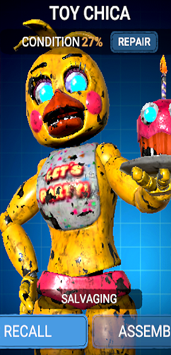 Toy Chica Papercraft (done, kinda) : r/fivenightsatfreddys