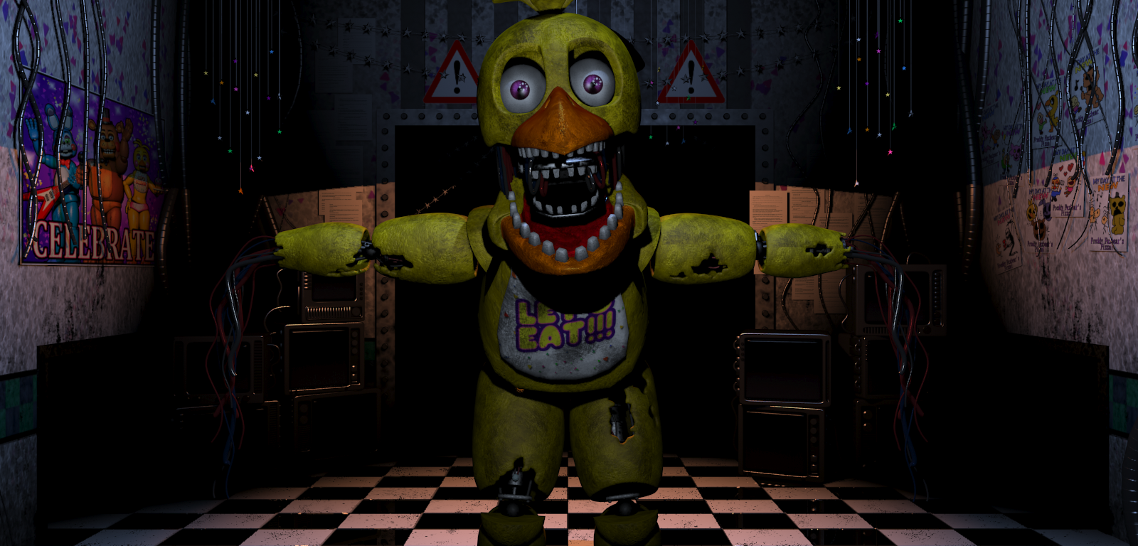 60 WITHERED CHICA JUMPSCARE 2016 FNAF Five Nights at Freddy's card