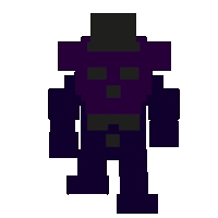 Here, we can see the purple animatronics behind the tables in fnaf 4. What are they? They look awfully similar to shadow bonnie (from fnaf 3 minigames) and maybe a shadow Freddy? (