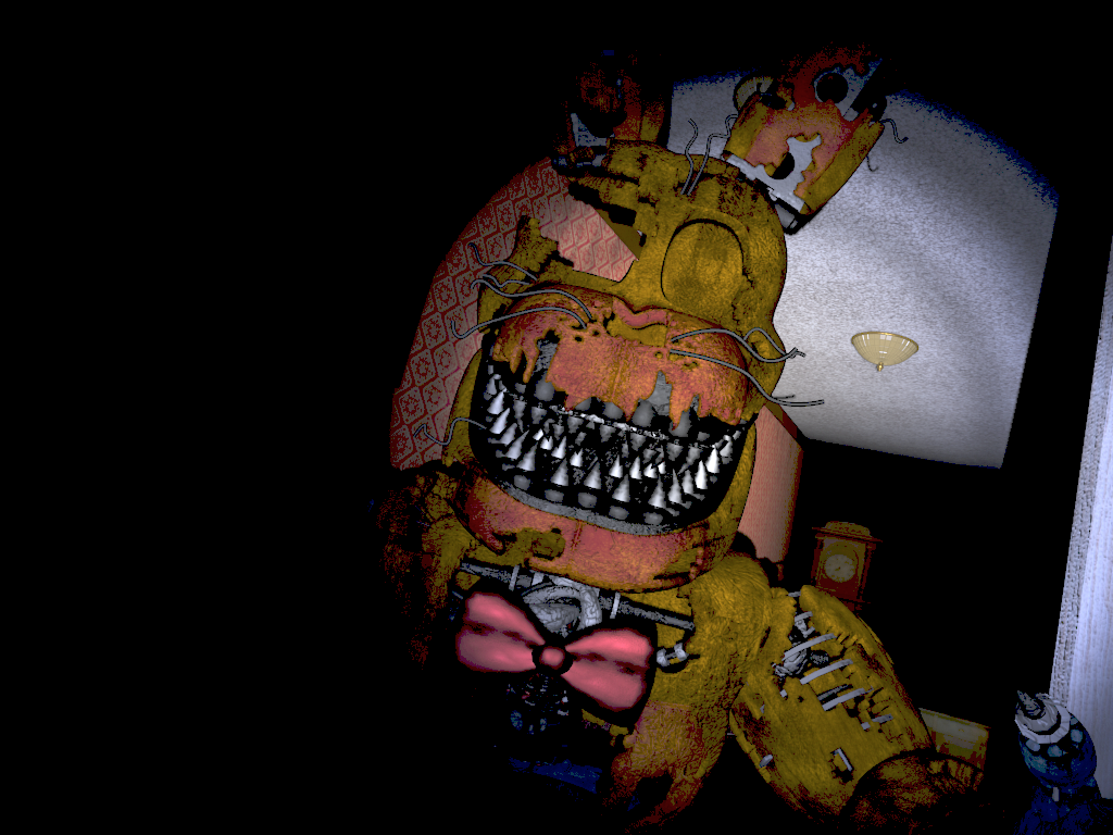 Apparently during the first frame of his jumpscare, Jack-O-Bonnie isn't lit  up. Creepy. : r/fivenightsatfreddys