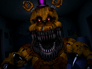 Fredbear after the bite of 1983/1987 came to visit me (FNaF 4 Mods) 