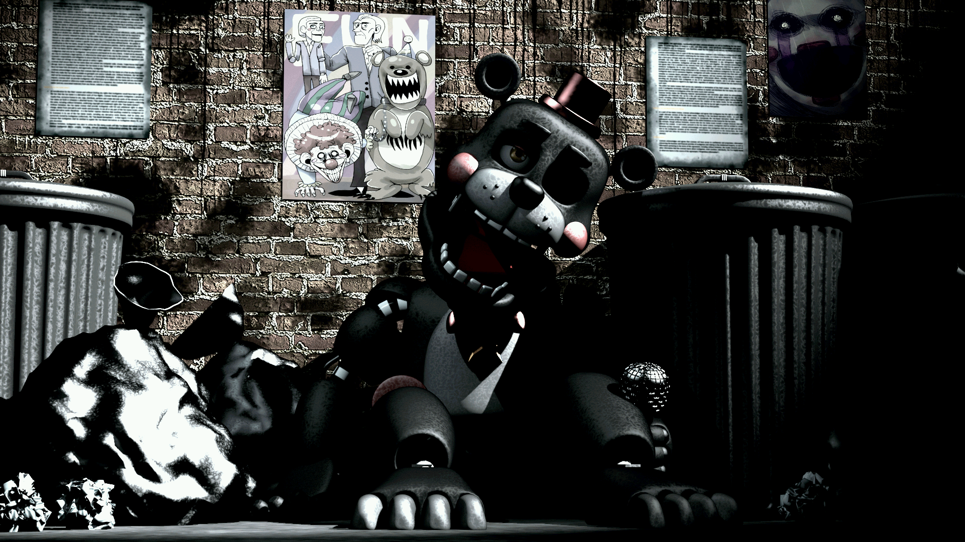 Left Alone - A Freakshow Baby, molten Freddy, lefty and William Afton Story