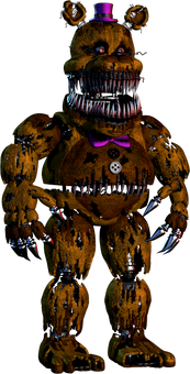 Nightmare Fredbear - MUCH better in 3-D (FNAF 4) Minecraft Skin