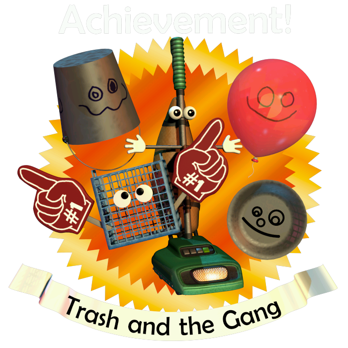 Achievements Freddy Fazbears Pizzeria Simulator Wiki Fandom - trash and the gang is a badge acquired when bucket bob mr can do mr hugs no 1 crate and pan stan are on stage afterwards when acquired it displays