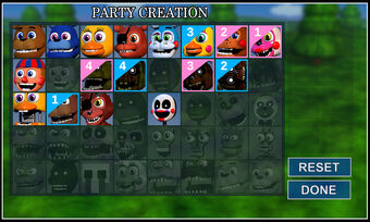 Fnaf World Fixed Party All Characters