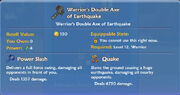 Warrior’s Double Axe of Earthquake item