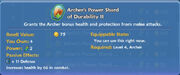 Archers power dura ii stats