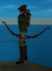 Archer's Recurve Bow of Flame held